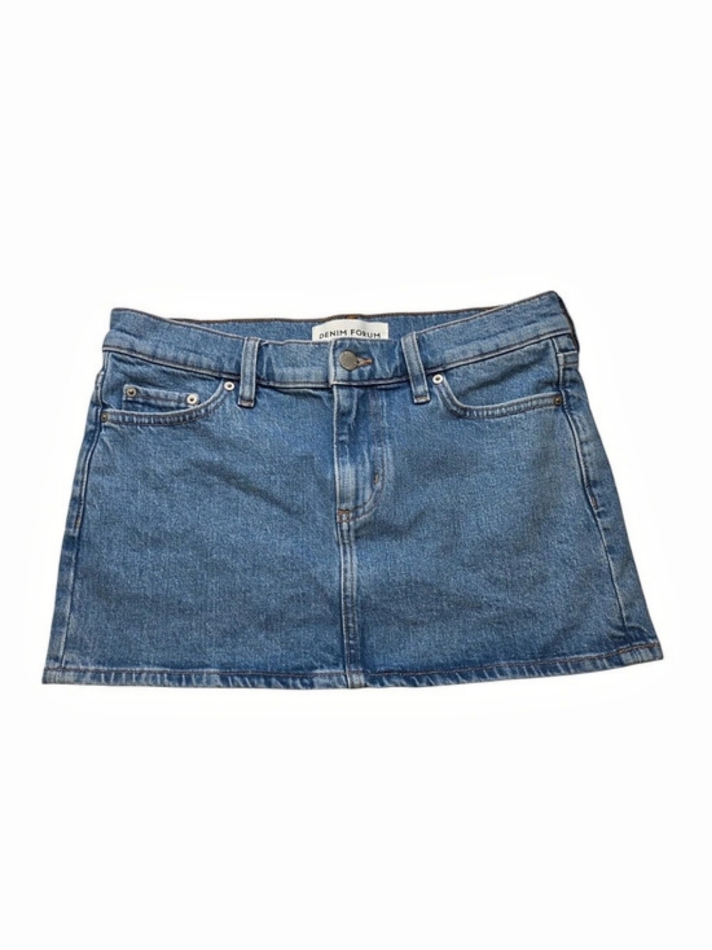 Denim Forum The '90s Ricci Denim Skirt Blue Waist 26